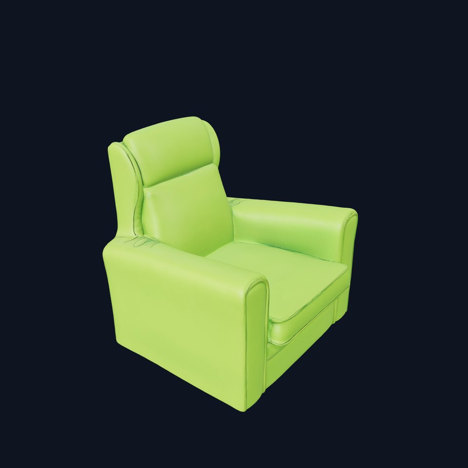 Vibrant Green Armchair model pack